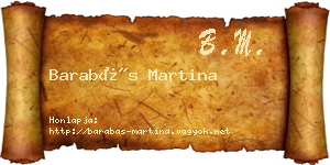 Barabás Martina névjegykártya